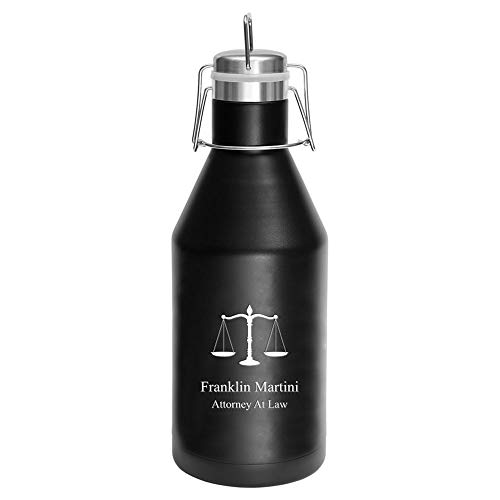 Executive Gift Shoppe | Scales of Justice Emblem Personalized 64 Ounce Growler