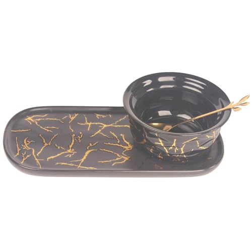 LIUYWYHCF Soup Bowl and Sandwich Plate Combo with 6.8 oz Soup Bowl and 9.1