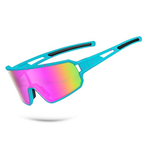 SPOSUNE Polarisierte Fahrradbrille für Herren und Damen, UV400 Fahrrad-Sonnenbrille – Sportbrille für Fahrrad, Baseball, Laufen, MTB