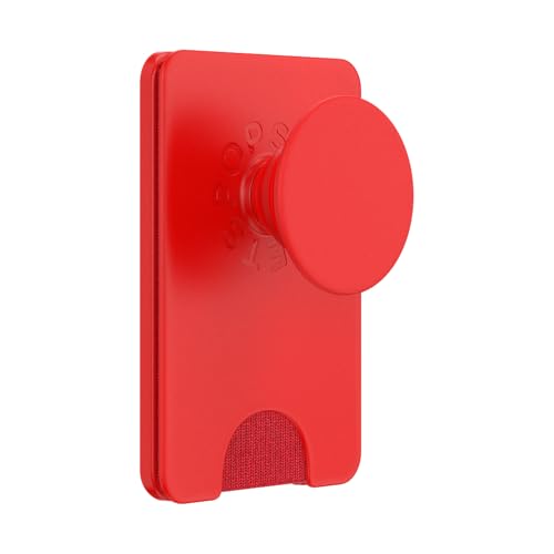 Image of PopSockets Phone Wallet for MagSafe, Phone Card Holder with Grip, Red - Rosso
