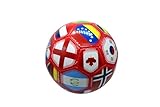 Tripact Inc 2026 World Cup World Flag Training Outdoor Soccer Ball – Size 5 – Red