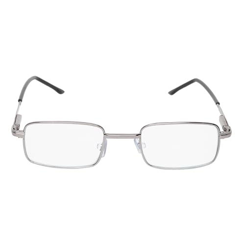 CRIBA Silver Frame Clear Reading Glass with Power +1.00,+1.25,+1....