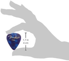 Miniatura 3 de Fender Púas de celuloide finas clásicas de 351 formas, paquete de 12, Moto azul para guitarra eléctrica, guitarra acústica, mandolina y bajo