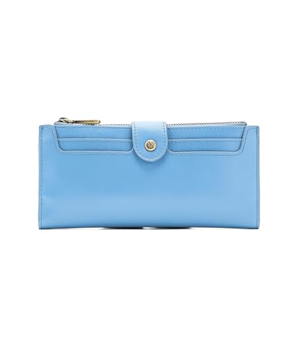 HOBO Womens Dunn Continental Wallet Faded Denim One Size