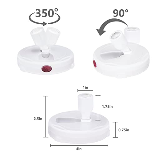 Image of Battery Operated Spotlight, Picture Light with Remote, Indoor Uplighting, Picture Lights for Paintings, LED Display Lights, Small Spot Light for Wall Frame Artwork Dartboard-4PCS
