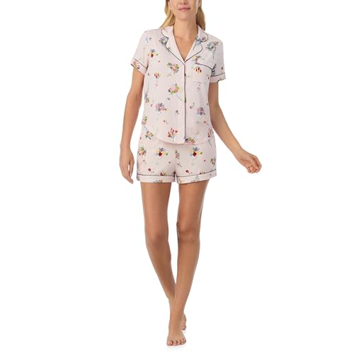 Image of kate spade new york Short Sleeve Knit Shorty Pj Set
