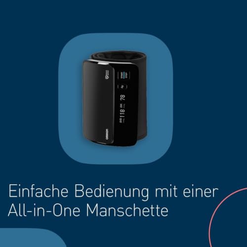 OMRON EVOLV Kabelloses Oberarm-Blutdruckmessgerät mit App, 22-42 cm