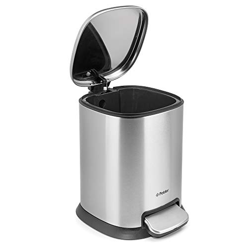 Caneca de basura rectangular acero inoxidable 5 litros miniatura 2