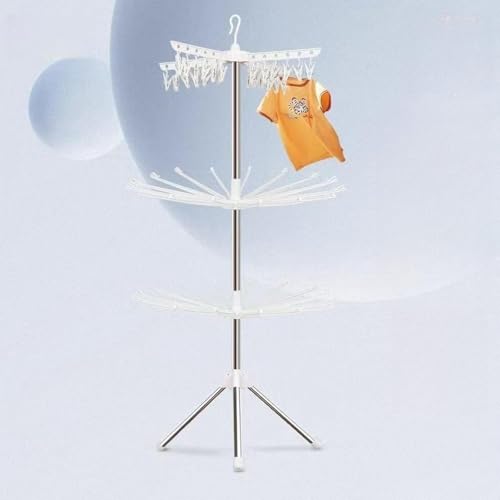 洗濯物干し 室内物干し 物干しスタンド パラソル型 ベランダ 物干し台 折りたたみ タオルハンガー付き 3段