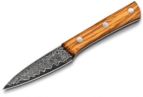 Moorhaus Paring Knife - Japanese VG10 Steel Core Stainless Damascus Blade - Kitchen Chef Knives
