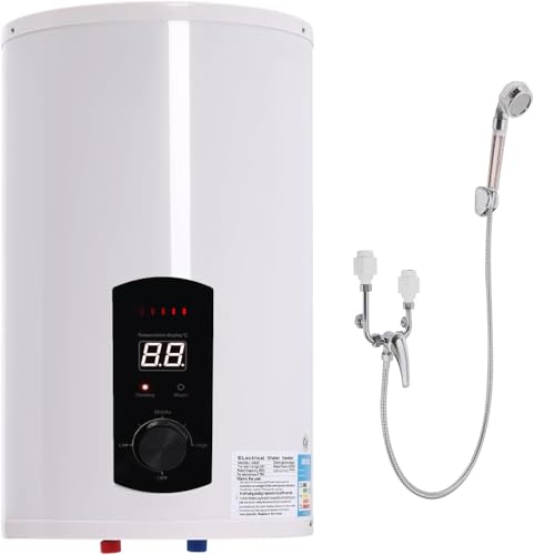 VonVVer Warmwasserboiler 30L/50L/60L/70L - Elektrischer Warmwasserbereiter für Küche 2000W Vertikal Warmwasserspeicher 0.7MPa 25-75C Temperatur einstellbar (30L)