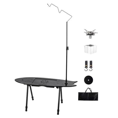 Mesa de camping | Muebles de madera en forma de | Mesas plegables ligeras para campamento - para picnic, playa, barbacoa, viaje por carretera, viajes, patio, jardín, cocina, cafetería