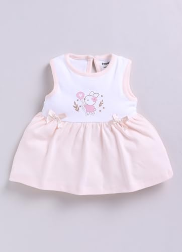 Image of Smart Baby Cotton Frock Set for Baby Girl - Stylish Soft Dress | Bunny with Balloon Applique | Pack of 1