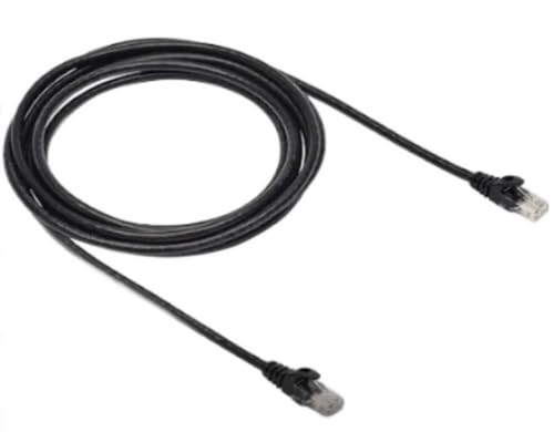Cable de red Cat 6 Ethernet negro con RJ-45 miniatura 1