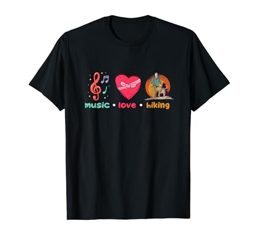 Music Love Hiking Nature Camping T-Shirt