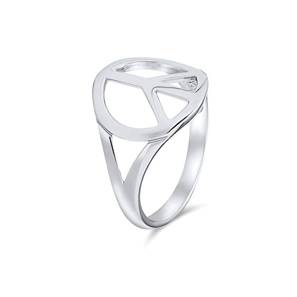 Open-Symbol-World-Peace-Sign-Ring-For-Teen-For-Women-925-Sterling-Silver-Spilt-Shank-Band Bling Jewelry Open Symbol World Peace Sign Ring For Teen For Women .925 Sterling Silver Spilt Shank Band