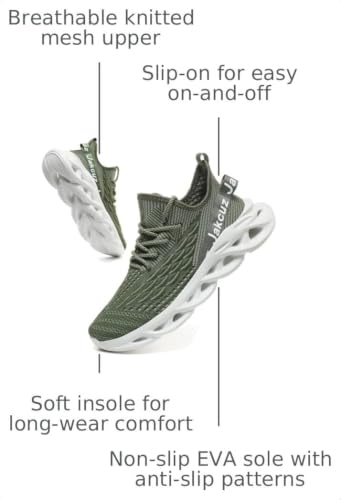Image of Jakcuz Plus Size Men's Lightweight Walking Shoes Mesh Fish Scale Pattern Fashion Sneakers