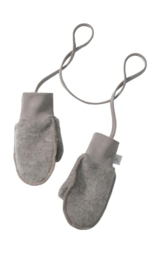 hessnatur Mädchen/Jungen Fäustlinge Bio-Merinowolle Grau