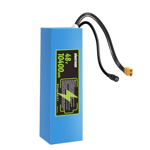 48V 10.4Ah Lithium-Ion Battery - Universal Power Pack for Ele-c-tric Bike, Scooter, Motorcycle, Tricycle, Compatible with 0-1200W Motor, 1000W 750W 500W 250W E-b-ike Conversion Kit