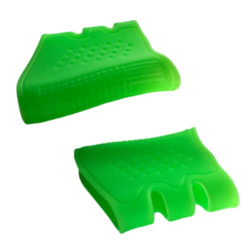 Glow In The Dark Rubber Pistol Grip Sleeves For Glock 17-48 Standard/Compact Models - Best Of Tactical Grips For Glock 43X Accessories & Glock 19X Accessories - 3 Item Glock Grip Sleeve Grips Bundle #TOP5