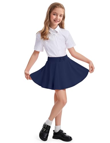 Image of BOOPH 2 Pack Girls Skirts Toddler Athletic Uniform Skorts with Pockets