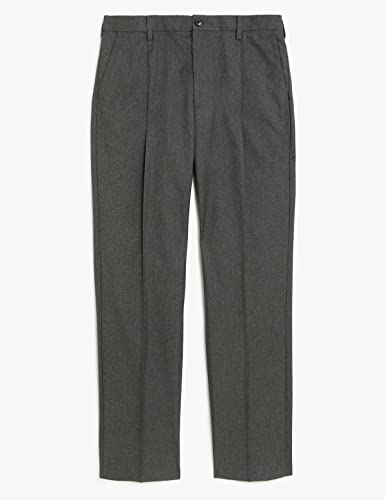 Image of Marks & Spencer Men Straight Fit Mid Rise Casual Pants
