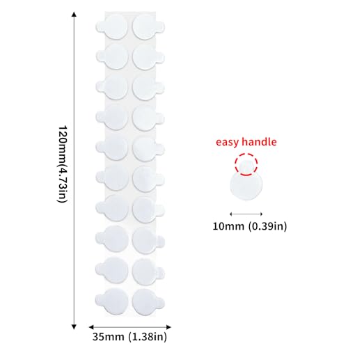 Image of JIEHENG 300Pcs Double Sided Dot Stickers,0.4 inch Adhesive Dots(10mm) | Removable Adhesive Putty Stickers,Waterproof,Clear Sticky Adhesive Mounting Putty