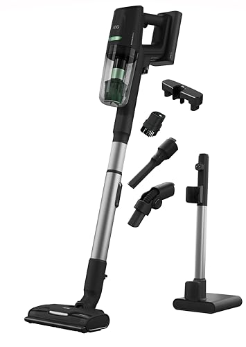 AEG AP81B25ÖKO Aspiradora Sin Cable, 25,2 V, Cepillo UltimatePower Bristle, Autonomía de 35 min, Modo Automático, Aspirador Escoba con Unidad de Mano, 3 Velocidades, Color Negro
