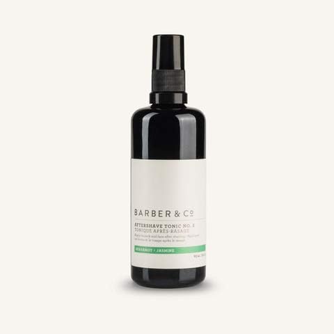 Barber & Co. All Natural, Handmade Aftershave Tonic No. 5 — Shaving Regimen for Men, Refresh and Soothe Skin, Bergamot Rind + Jasmine