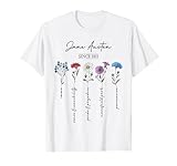 Bookish, Feminist, Jane Austen Fan Jane Austen Flower Books T-Shirt