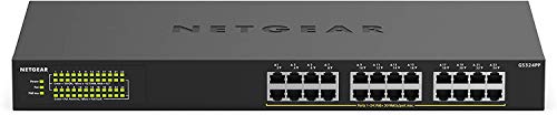 NETGEAR-Switch-PoE-de-24-Puertos-GS324PP-Switch-Ethernet-Unmanaged-con-24-x-PoE-a-380-W-montaje-sobremesapared