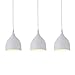Produktbild 3er Pack, Modern Elegant Pendelleuchte Hängelampe Küchen insel Esszimmer Esstisch Bar Cafe Loft Nachttisch Wohnzimmer Höhenverstellbar Kronleuchter Eisen Runden Lampenschirm Vintage Hängeleuchte, Weiß