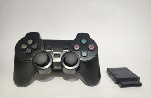 Image of Premium 2.4GHz Wireless Controller for PS2 - Lag-Free High-Performance Gamepad with Dual Vibration, 10m Range & Precision Analog Sticks - Compatible with all PlayStation 2 Models