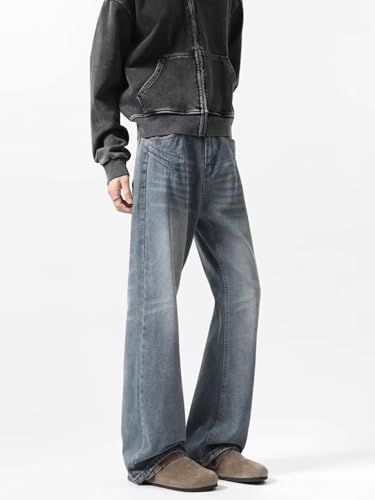 Men's American Denim Autumn Straight-Leg Retro Pants2