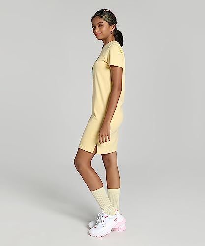 Image of Puma Girl's Cotton Classic Knee-Length Dress
