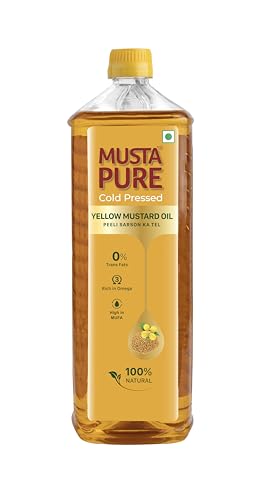 Image of Musta Pure Cold Pressed Yellow Mustard Oil Pet Bottle 1L (Pack of 2)