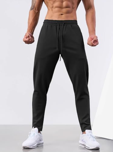 Men's Sweatpants with Zipper Pockets Joggers Athletic Running Workout Gym Stretch Tall Track Pants3