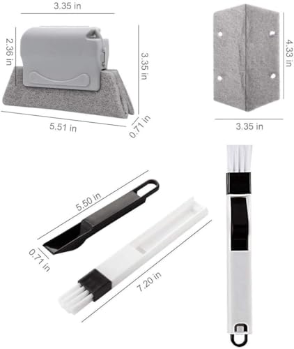 Image of BEYOND BASIC 7 PCS Sliding Window Groove Cleaning Brush, Window Slot Door Track Gap Dust Cleaning Brush (7 Cleaning Combo)