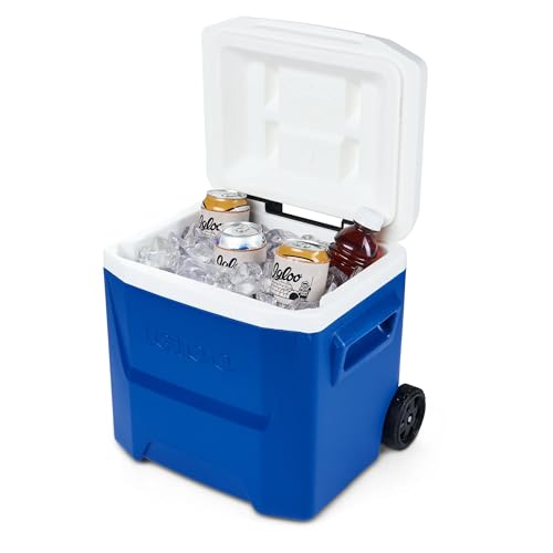 Image of Igloos Cooler Hard-Sided Ice Chest, Insulated Portable Cooler, Heavy-Duty, Leak-Resistant Lid, Lightweight Ergonomic Handle