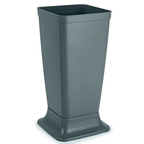 AC - Paragüero de plástico - Modelo Wet - Soporte para Paraguas Cuadrado para Entrada de oficinas, Negocios, hogar - Fabricado en España - 51,5 x 26 x 26 cm - Gris