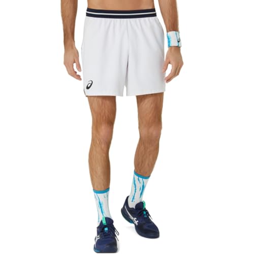 ASICS Men's Men Match 7IN Short Tennis Shorts, M, Brilliant White