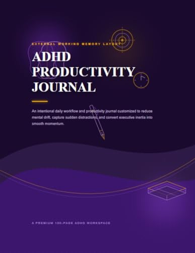 ADHD Productivity Journal: An Undated External Working Memory Workspace to Reduce Mental Drift, Defeat Task Paralysis, and Manage Executive Dysfunction image 2