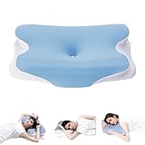 ​Emberlynn's Neck Pillow for Side Sleepers - Cervical Pillow for Neck Pain Relief, Cooling Contour Memory Foam Pillow for Back & Stomach Sleepers, Orthopedic Support Bed Pillows with Adjustable Loft