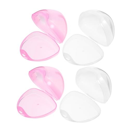 HANABASS 4pcs Pacifier Case Transparent Holder for Travel Portable Storage Box to Keep Pacifiers Clean Safe Easy for Busy Parents