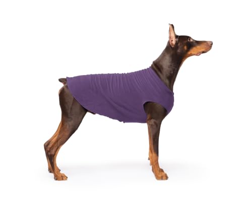 Image of Goldpaw Stretch Fleece Dog Sweater - with Spandex for 4-Way Stretch - Soft, Comfortable Dog Coat - Machine Washable - Made in the USA - Huckleberry - Size 24