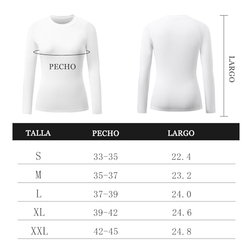 HYCOPROT 4 Pack Camisetas de Compresión para Mujer Manga Larga Ropa Deportiva Secado Rápido Transpirable Top Deportivo Base Shirts para Gimnasio Yoga Running Senderismo Trekking Ciclismo Fitness - imagen 5