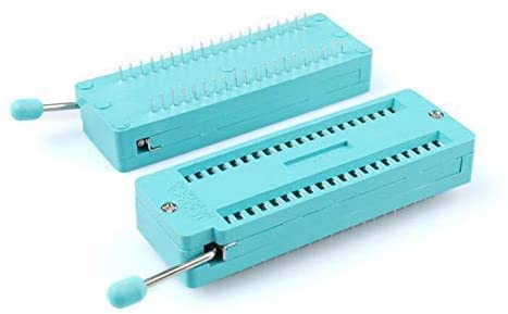 5Pcs Integrated Socket Universal 14/16/18/24/28/40 pin IC Test Universal ZIF Socket (28p Narrow Locking seat)