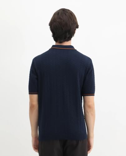 Image of Rare Rabbit Regular fit Textured Polo