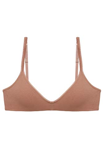 Eberjey Pima Goddess - Soft Cup Plunge Bralette Mocha MD-LG