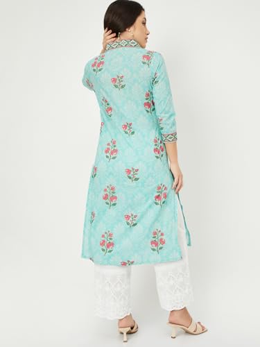 Image of Max Women's Cotton Blend Regular Fit Casual Kurta